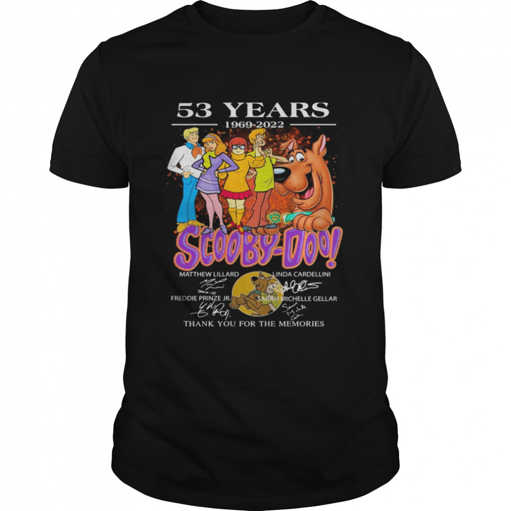 Scooby-Doo 53 Years 1969 2022 Signatures Thank You For The Memories T- Classic Men's T-shirt