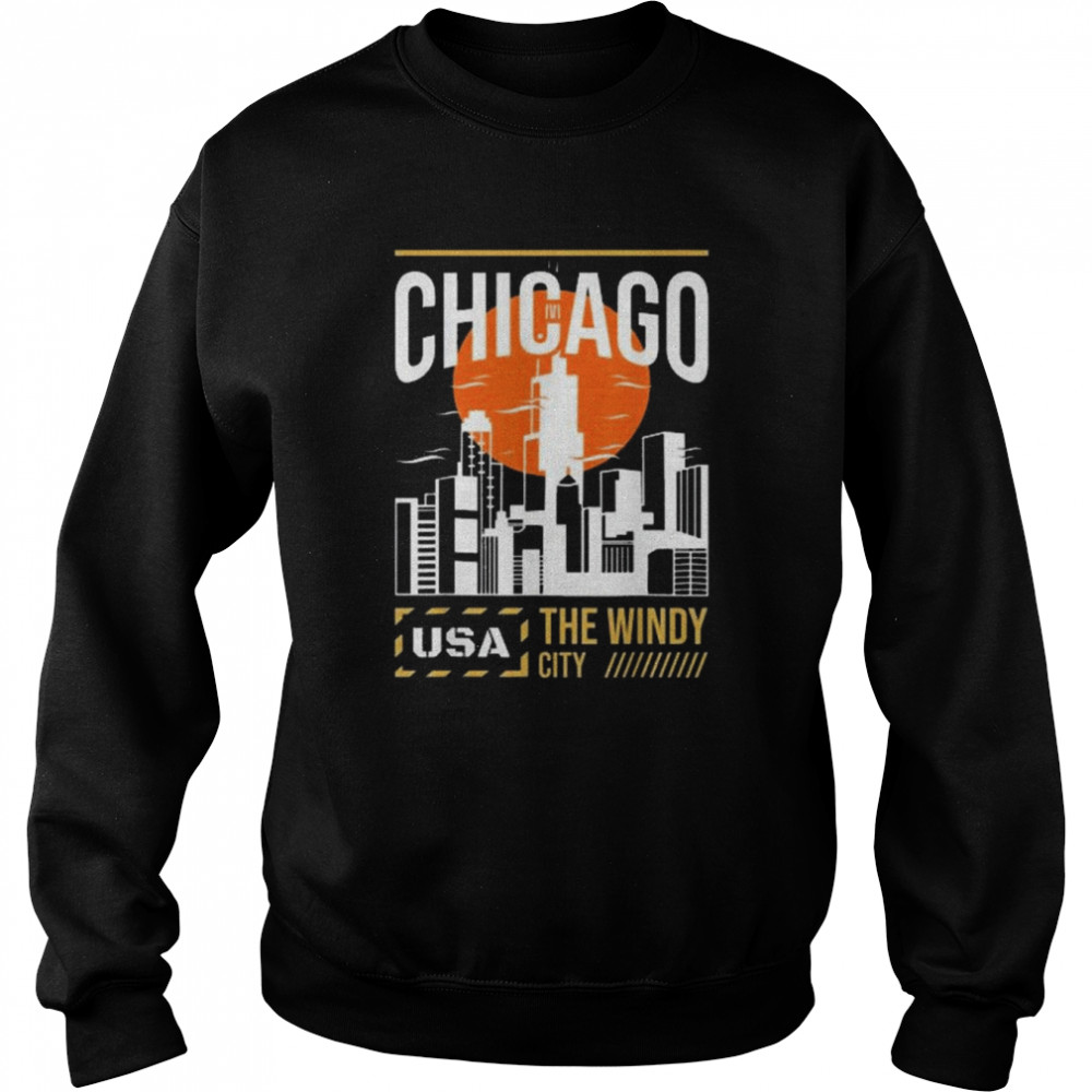 Chicago Vacation Holiday USA Flag  Unisex Sweatshirt