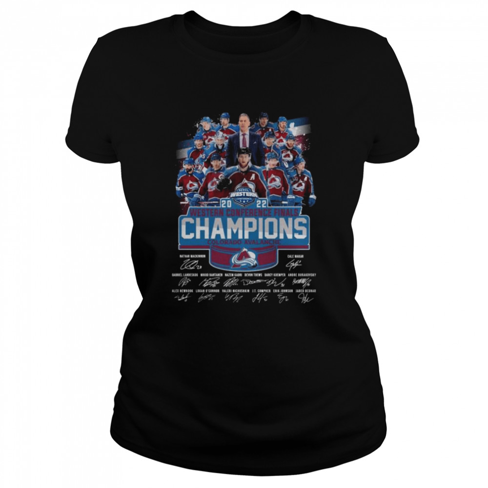 Colorado Avalanche 2022 western conference champions Colorado Avalanche signatures shirt Classic Women's T-shirt