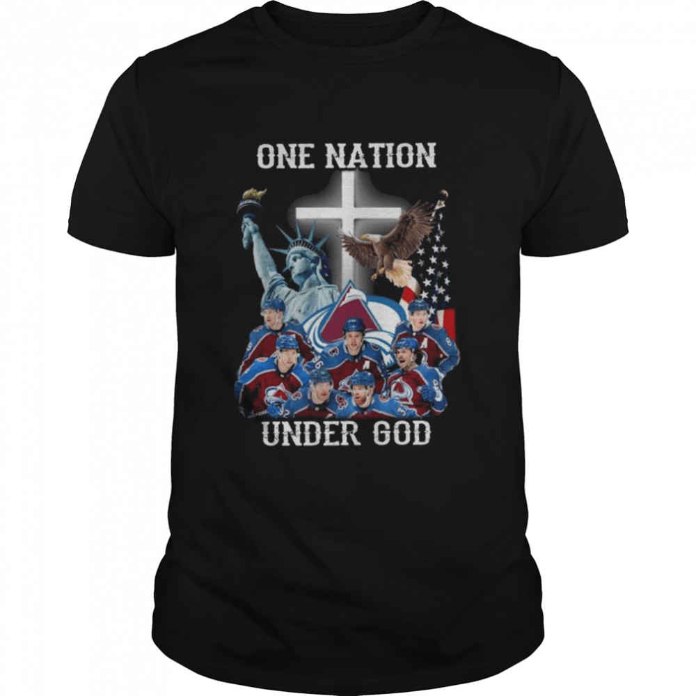 Colorado Avalanche one nation under god American flag shirt Classic Men's T-shirt
