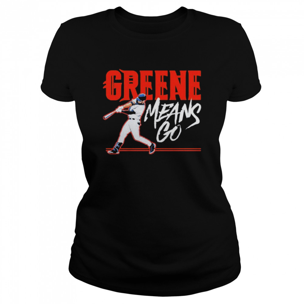 Detroit Tigers Riley Greene Means Go T- Classic Women's T-shirt