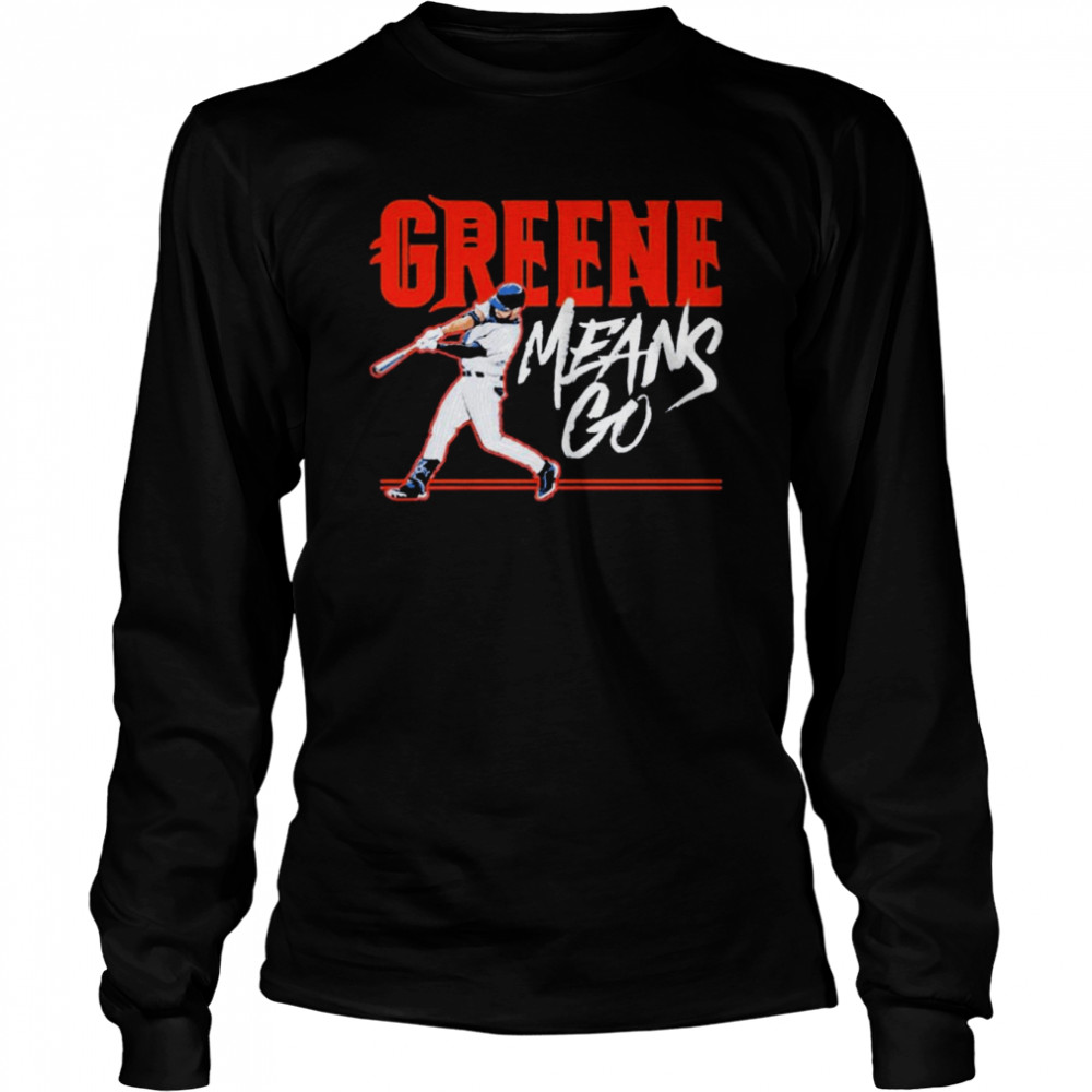 Detroit Tigers Riley Greene Means Go T- Long Sleeved T-shirt