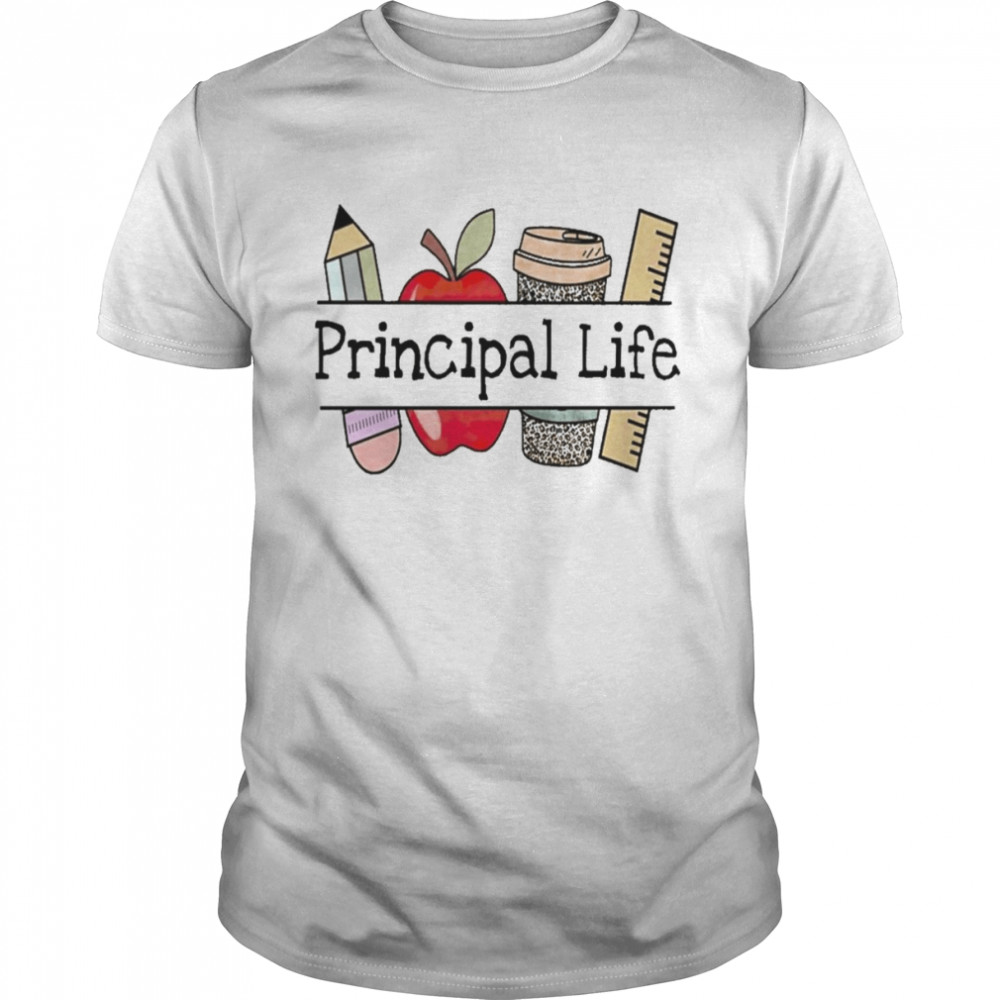 Apple Coffee Pencil Principal Life Shirt