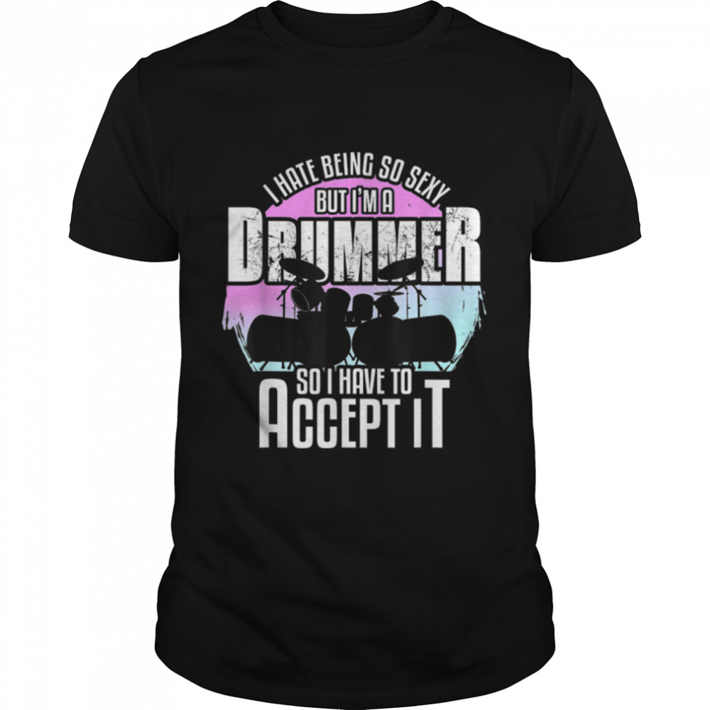 Funny I am a Drummer Rock & Roll Vintage Lets Rock Retro T-Shirt B0B4K35YM8