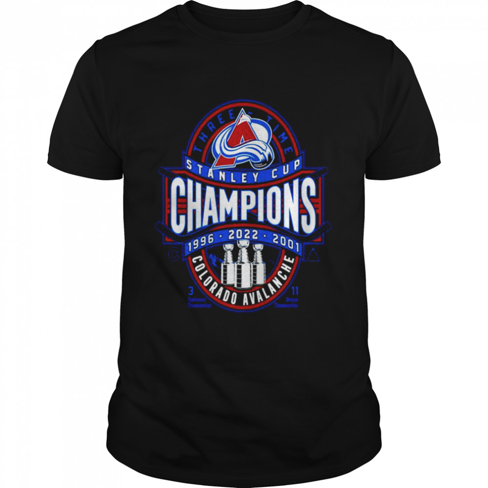 Colorado Avalanche 3-Time Stanley Cup Champions Clear The Puck shirt