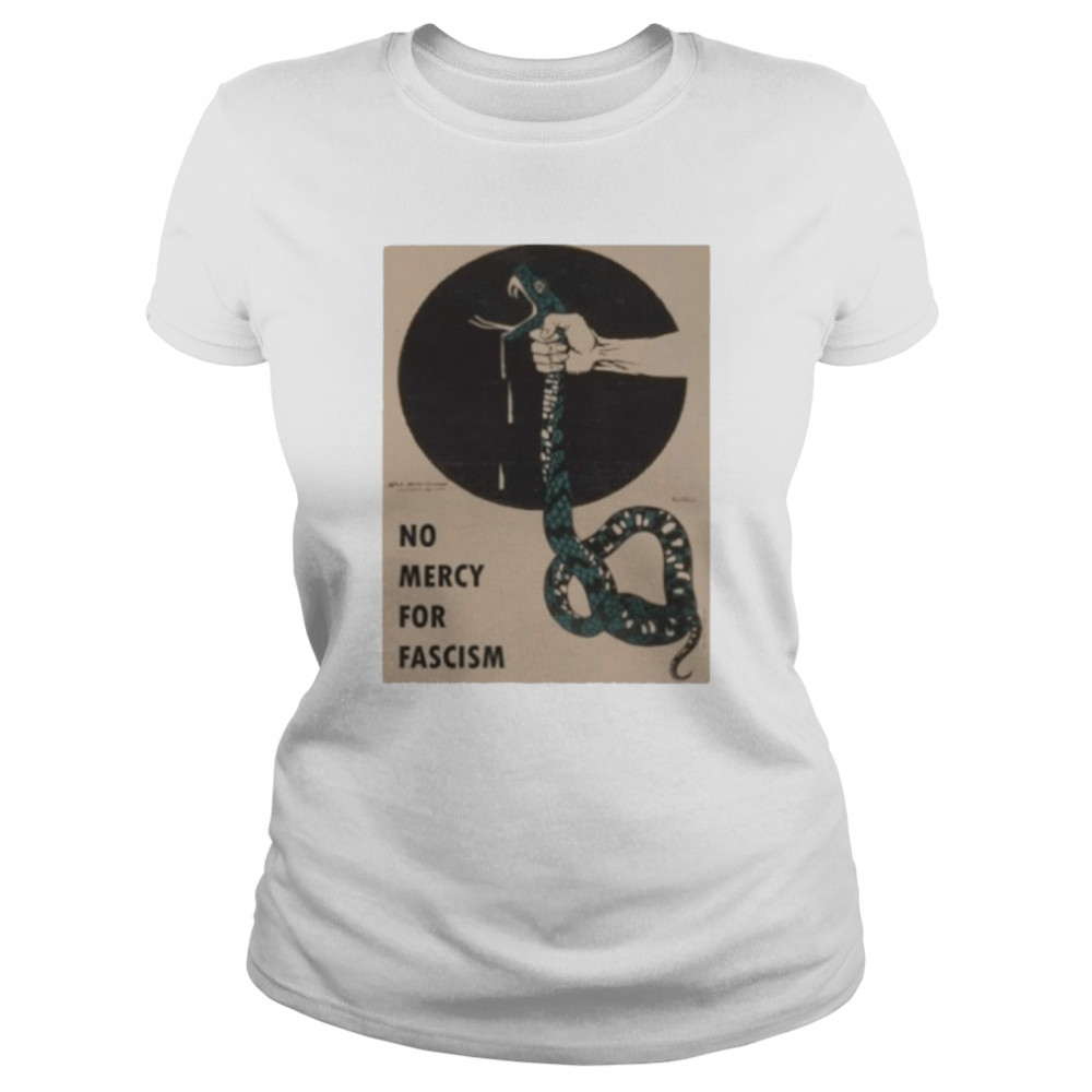 No Mercy For Fascism Snake  Classic Women's T-shirt