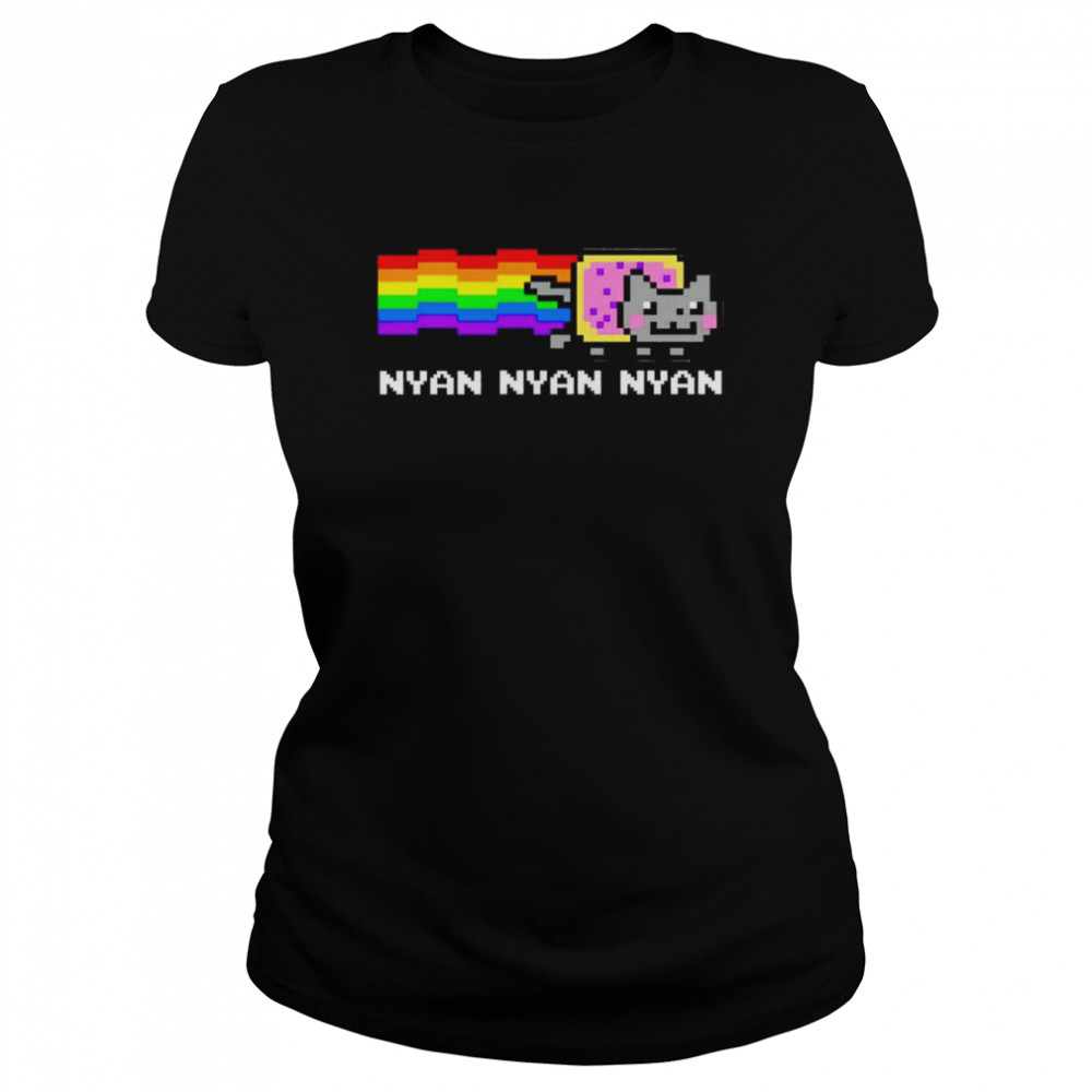 Nyan Nyan Nyan Rainbow Cat shirt Classic Women's T-shirt