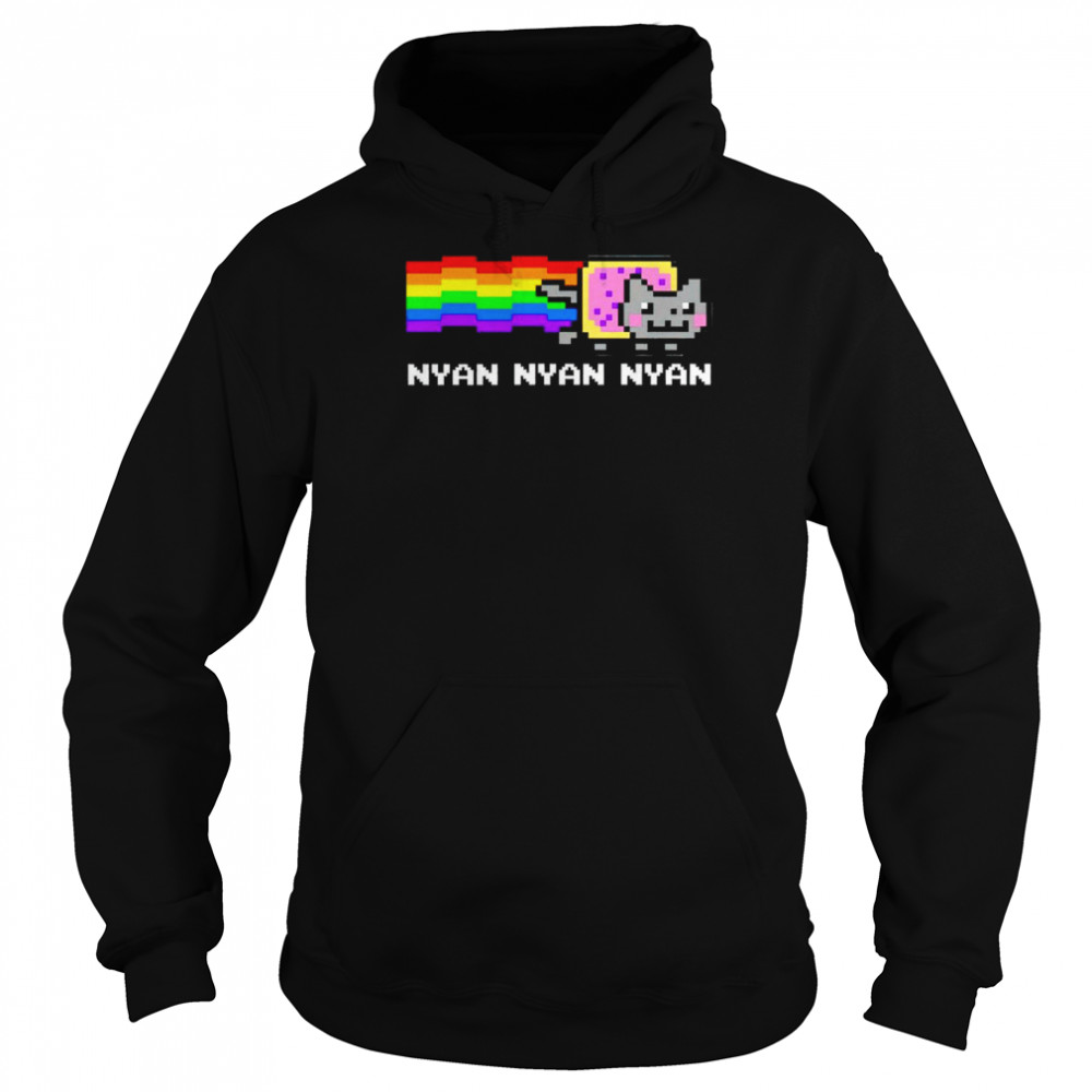 Nyan Nyan Nyan Rainbow Cat shirt Unisex Hoodie