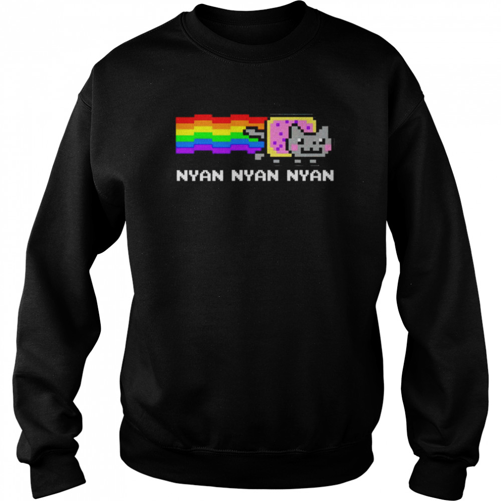 Nyan Nyan Nyan Rainbow Cat shirt Unisex Sweatshirt