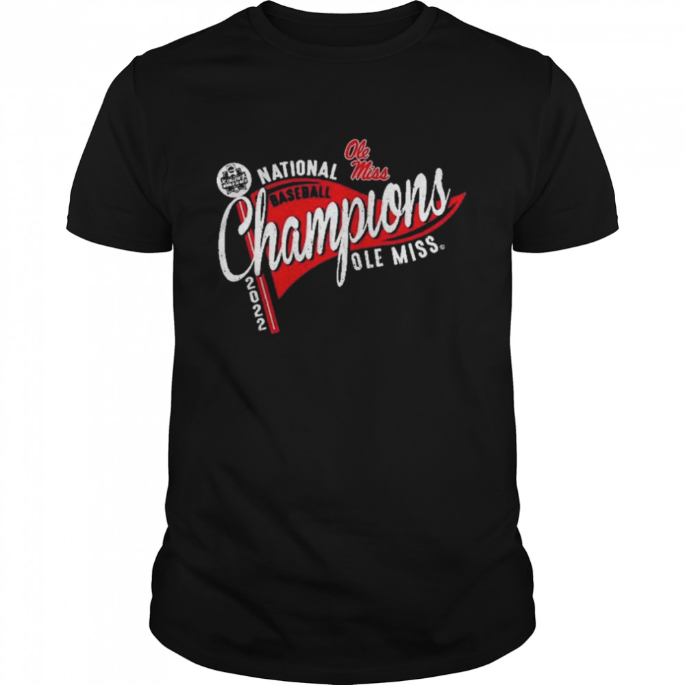 Ole Miss Rebels 2022 NCAA Men’s Baseball College World Series Champions Pennant T-Shirt