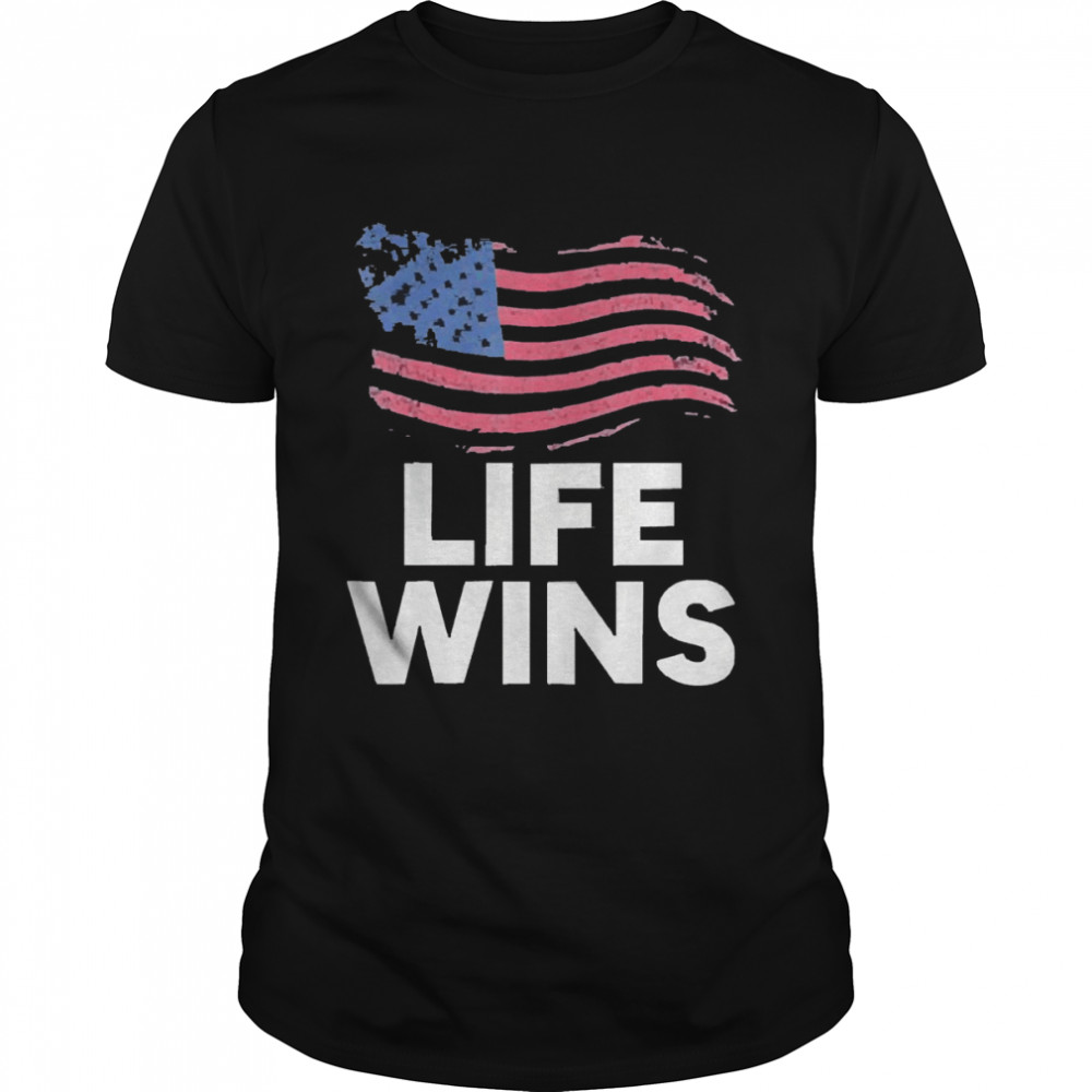 Pro life mouvement right to life usa flag 4th of july shirt Classic Men's T-shirt