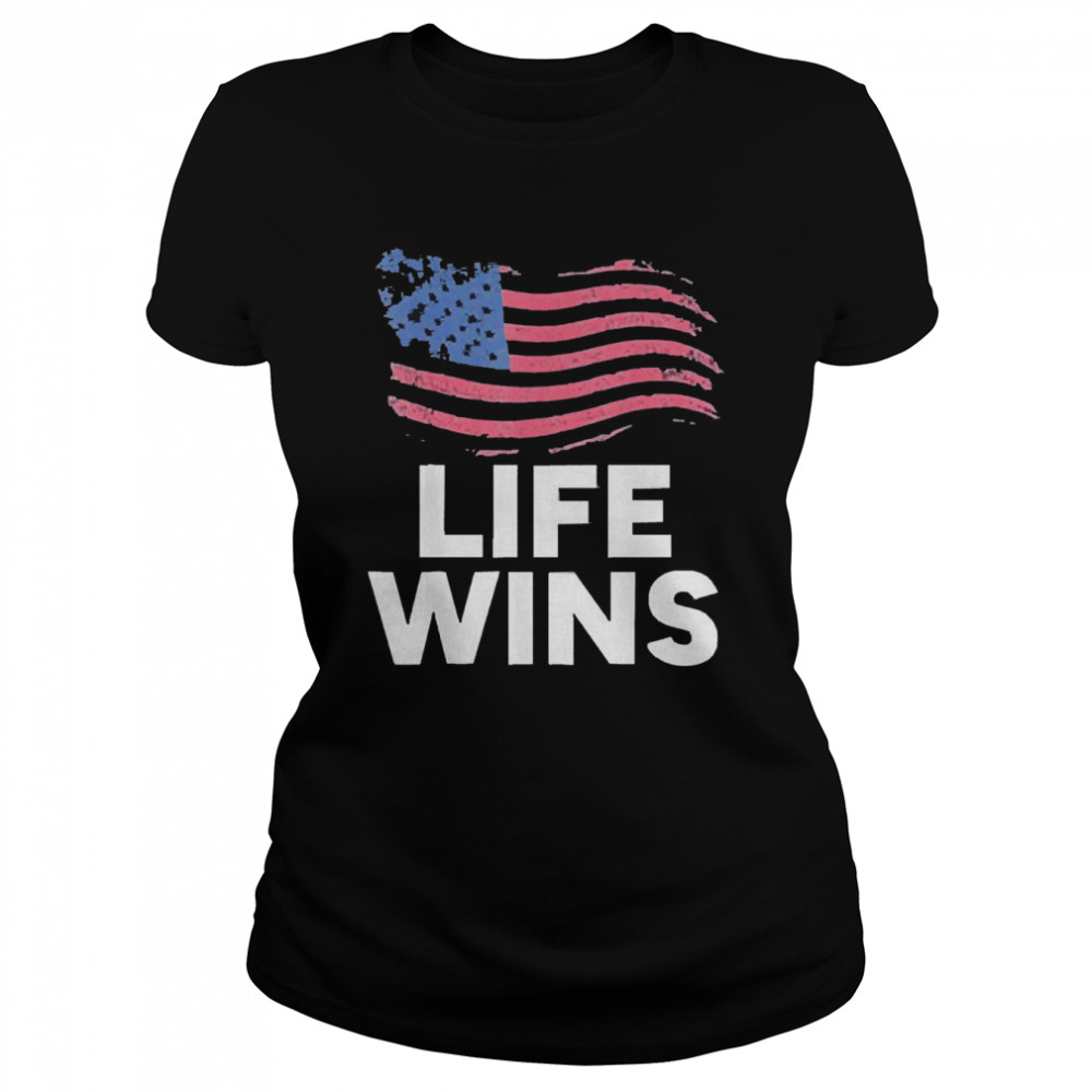 Pro life mouvement right to life usa flag 4th of july shirt Classic Women's T-shirt