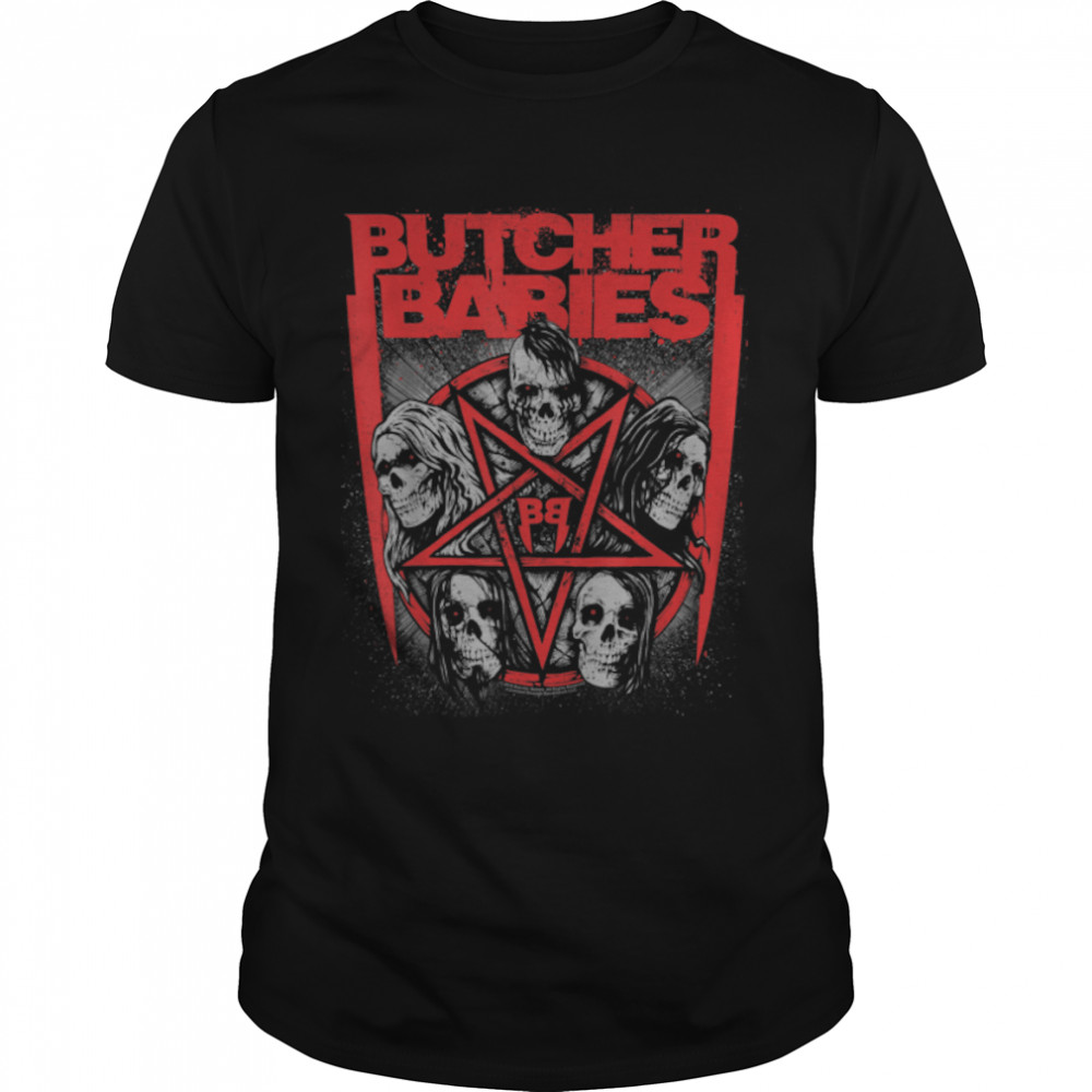 Butcher Babies Pentagram T- B07V5WTJ98 Classic Men's T-shirt