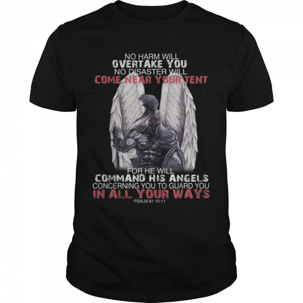 Knight Templar No Harm Will Overtake You Christian Religious T-Shirt B09Y4H1QL9