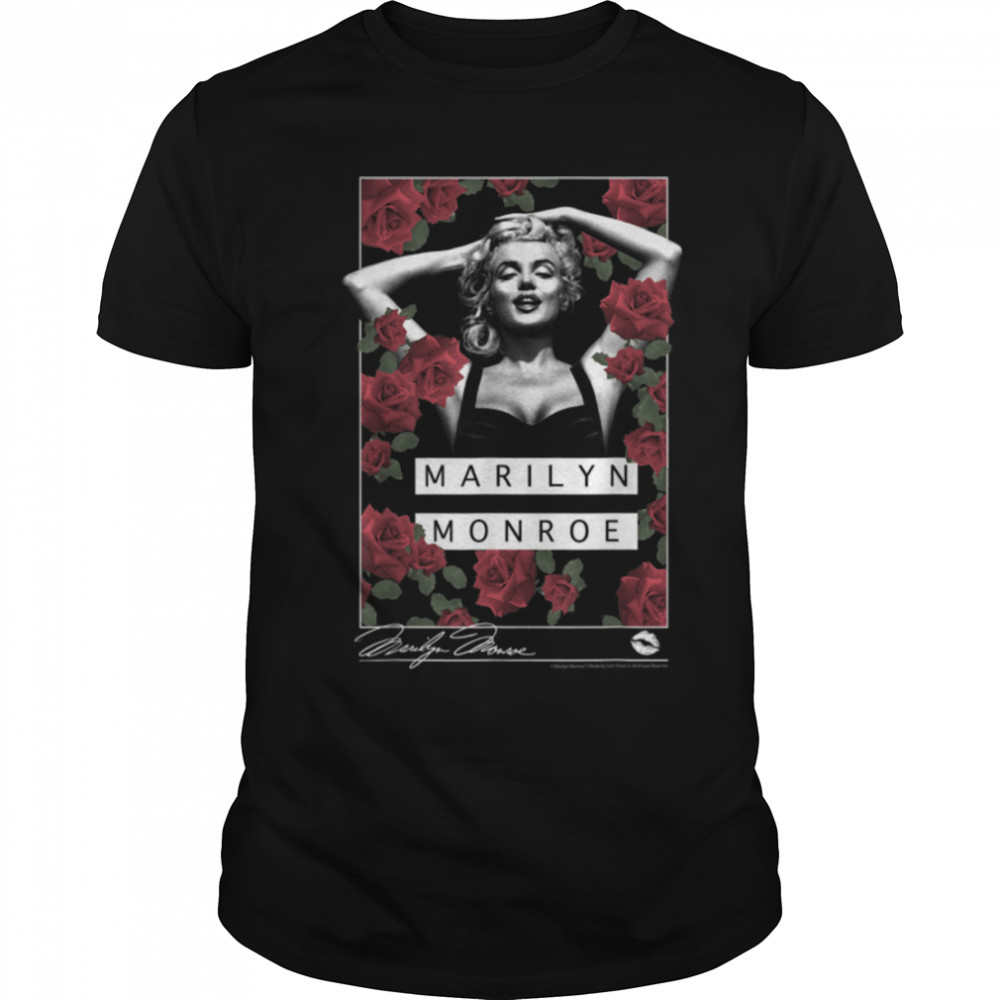 Marilyn Monroe rose garden silhouette T-Shirt B07CQNCH95